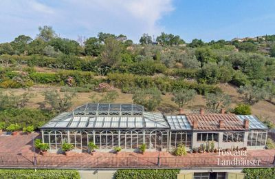 Maison de campagne à vendre Arezzo, Toscane, RIF 2993 Blick auf Orangerie