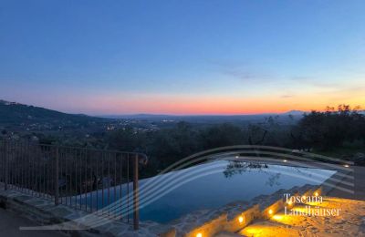 Maison de campagne à vendre Cortona, Toscane, RIF 2986 Panoramablick