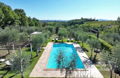 Maison de campagne à vendre Chianciano Terme, Toscane, RIF 3061 Vogelperspektive Pool