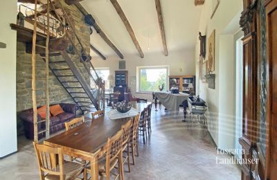 Maison de campagne à vendre Cortona, Toscane, RIF 3085 Blick in Wohn- Essbereich