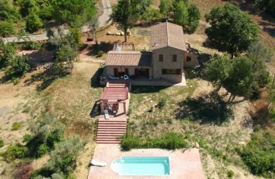 Maison de campagne à vendre Montescudaio, Toscane, RIF 2185 Blick von oben