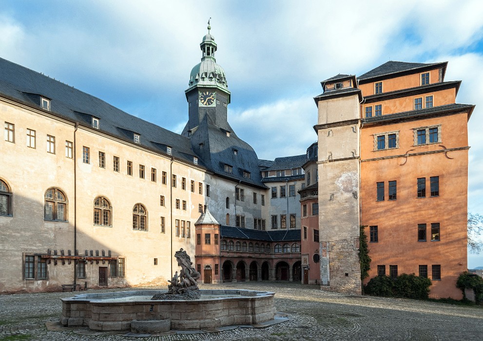 Schloss Sondershausen mit Herkulesbrunnen - Renaissanceteil, Sondershausen